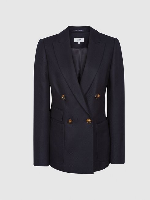 Larsson Double Breasted Twill Blazer