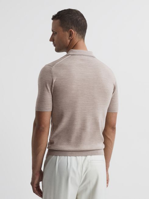 Duchie Merino Wool Open Collar Polo Shirt