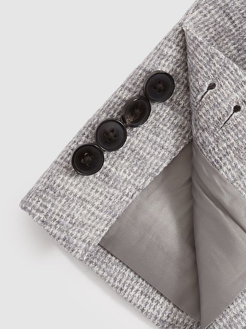 Bibbington Single Breasted Brushed Puppytooth Blazer