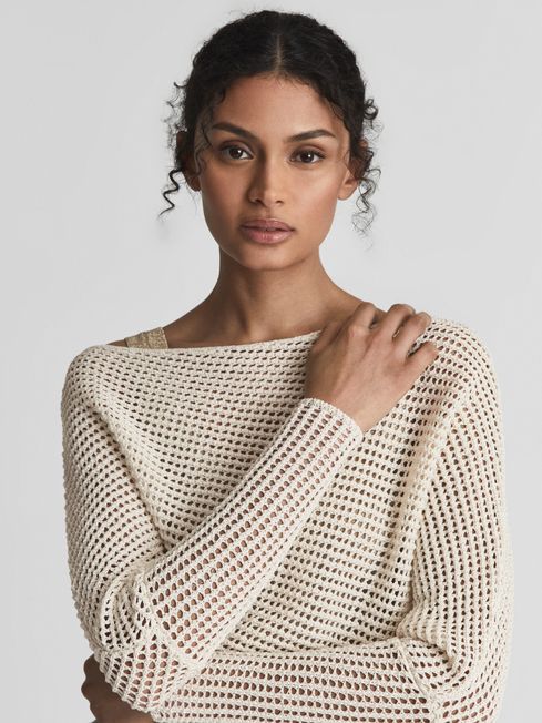 Lulu Open Knit Drape Top