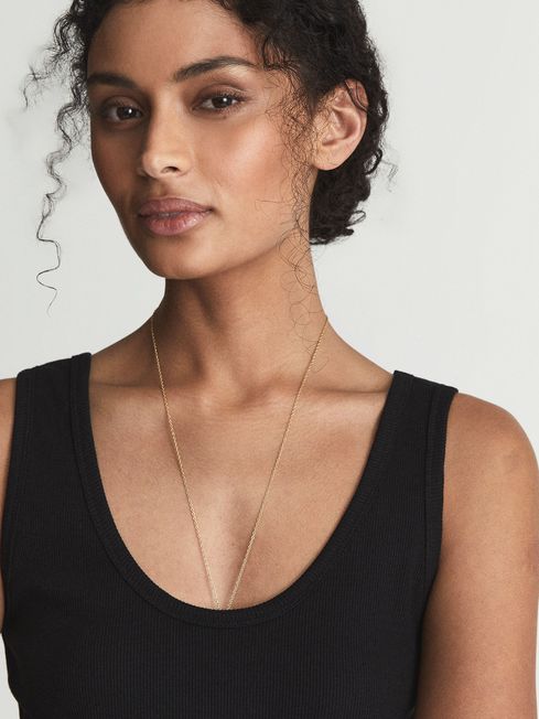 Violet Scoop Neck Jersey Vest Top