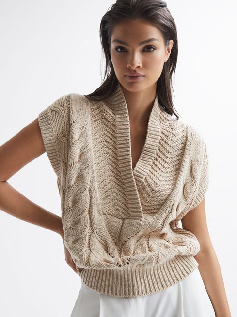 Clodah Sleeveless Cable Knit Cami