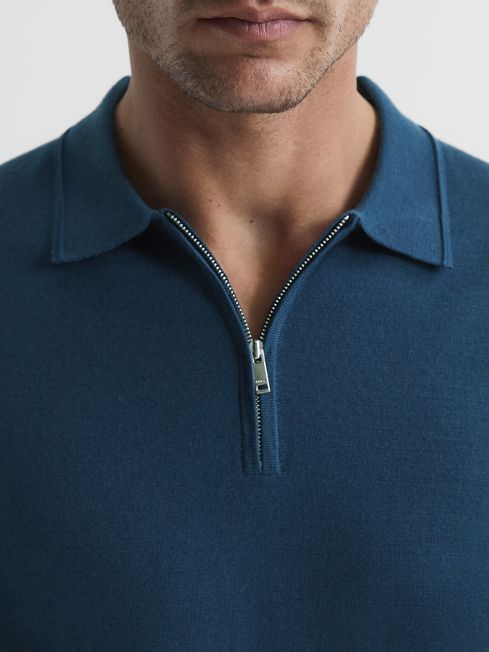 Maxwell Merino Zip Neck Polo T-Shirt