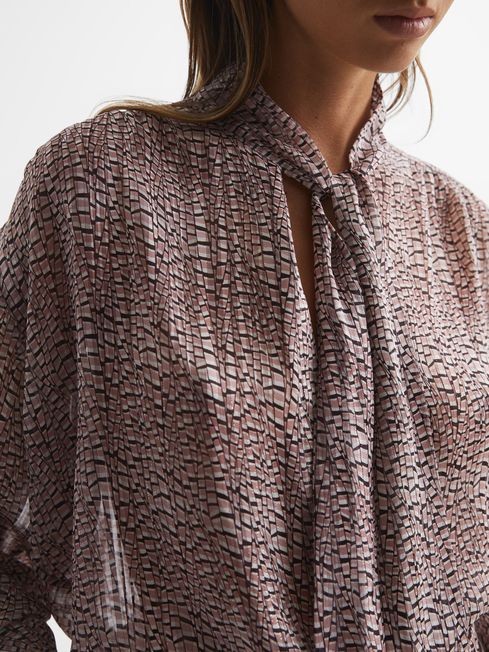 Kelsie Metallic Long Sleeve Blouse