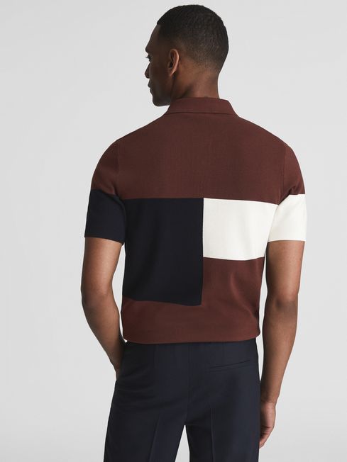 Primo Press Stud Colourblock Polo T-Shirt