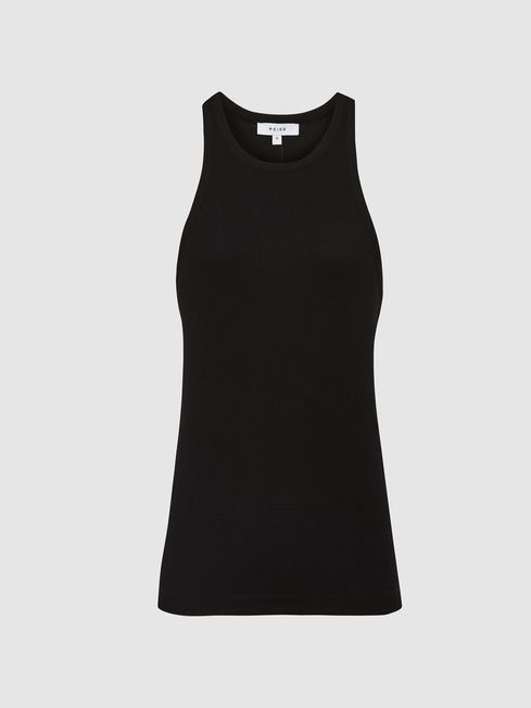 Mirabel Ribbed Jersey Racer Tank Top