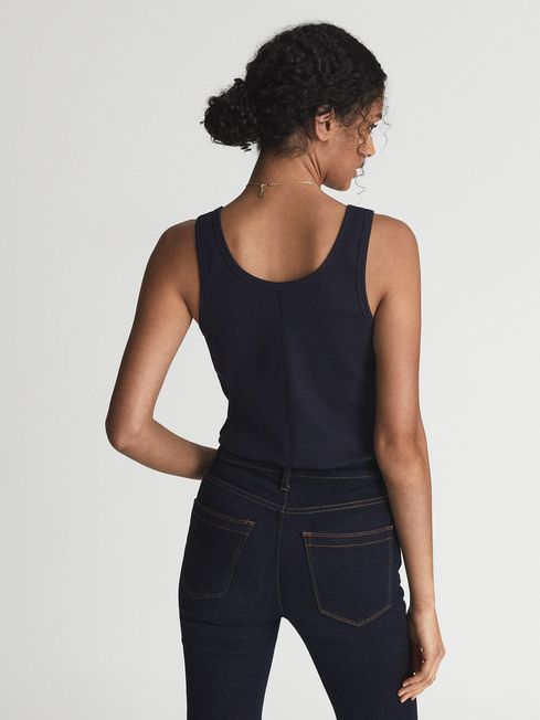 Violet Scoop Neck Jersey Vest Top