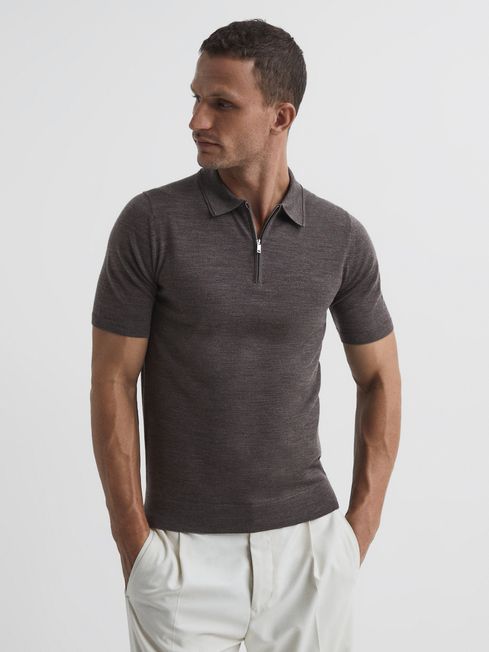 Maxwell Merino Zip Neck Polo T-Shirt