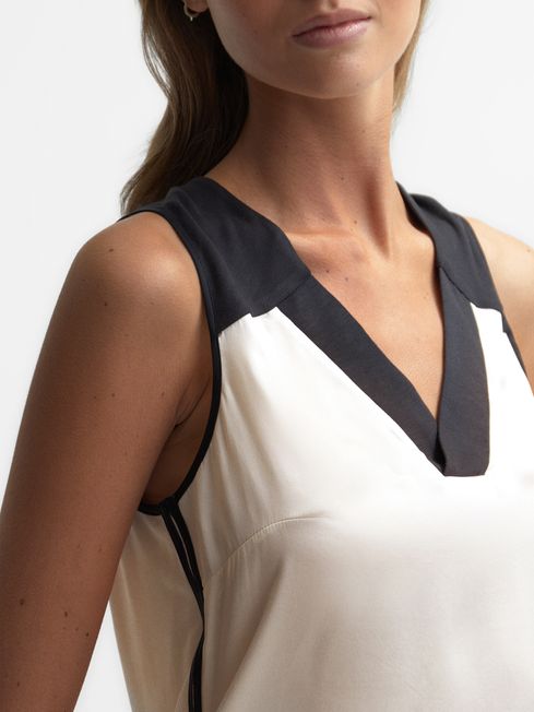 Sadie Colourblock Silk Vest