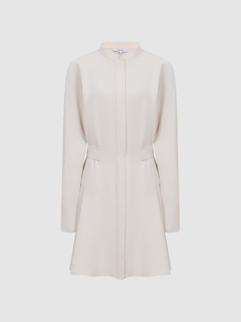Leia Button Through Belted Mini Dress