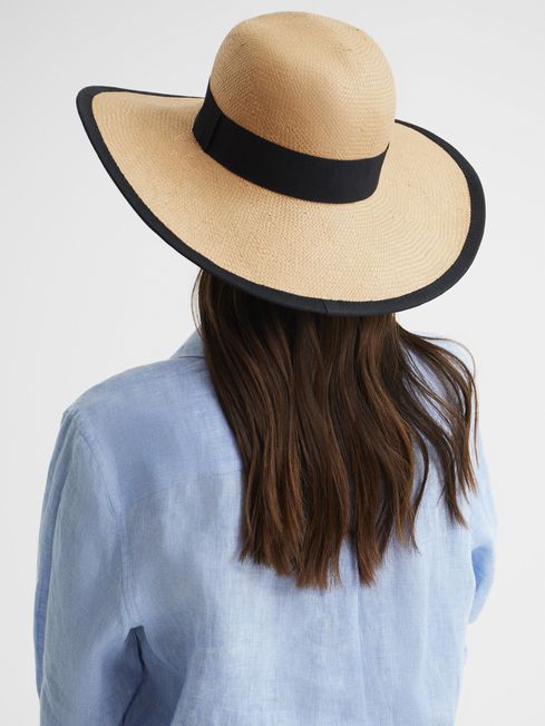 Nina Raffia Woven Wide Brim Hat