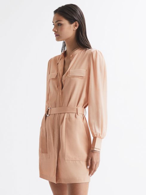 Cassia Ladder Trim Detail Flippy Dress