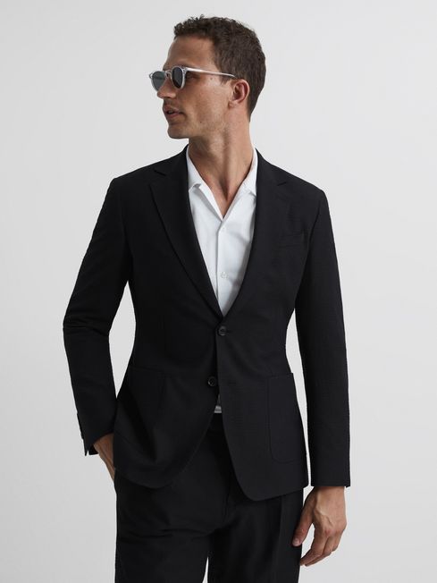 Lead Single Breasted Seersucker Blazer