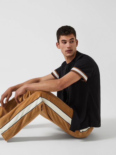 Ernest - Che Velour Contrast Panel Joggers