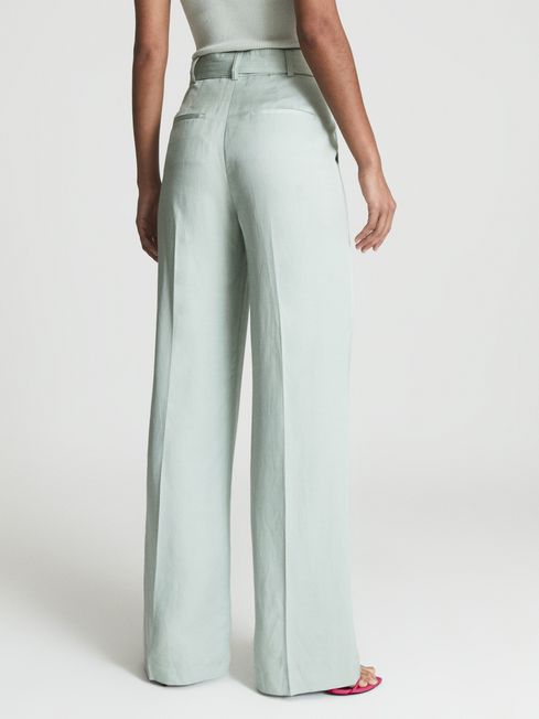 Praire Linen Blend Wide Leg Trousers