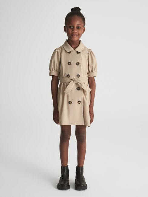 Naomi Puff Sleeve Belted Dress