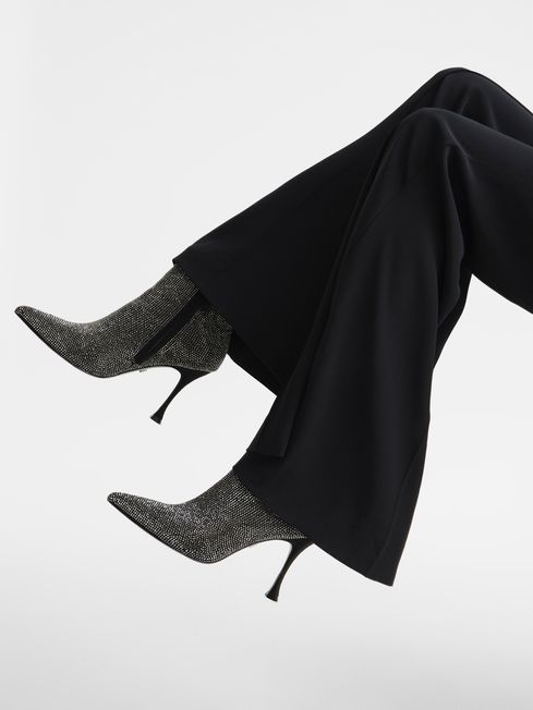 Clement Crystal Point Ankle Boots