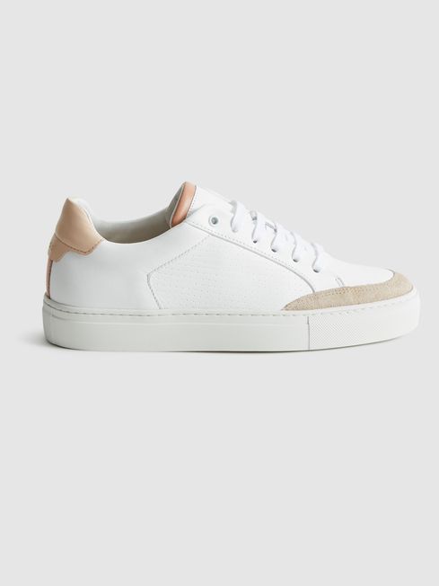 Ashley Leather Contrast Sole Trainers