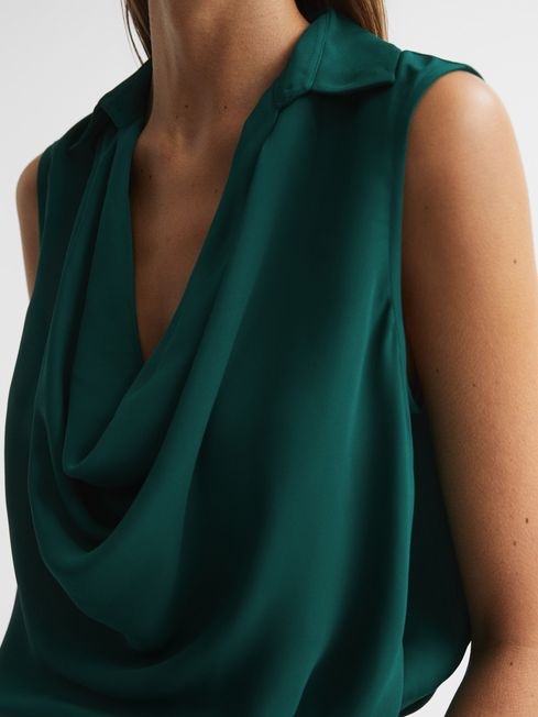 Ameliee Cowl Front Sleeveless Blouse