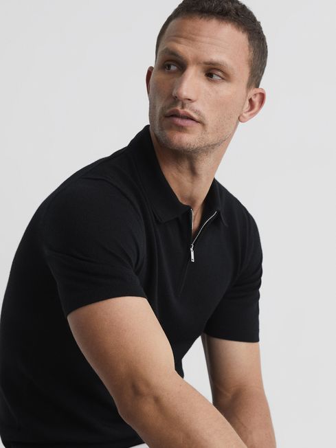 Maxwell Merino Zip Neck Polo