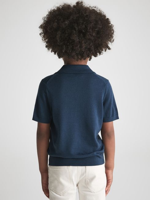 Duchie Merino Wool Open Collar Polo Shirt