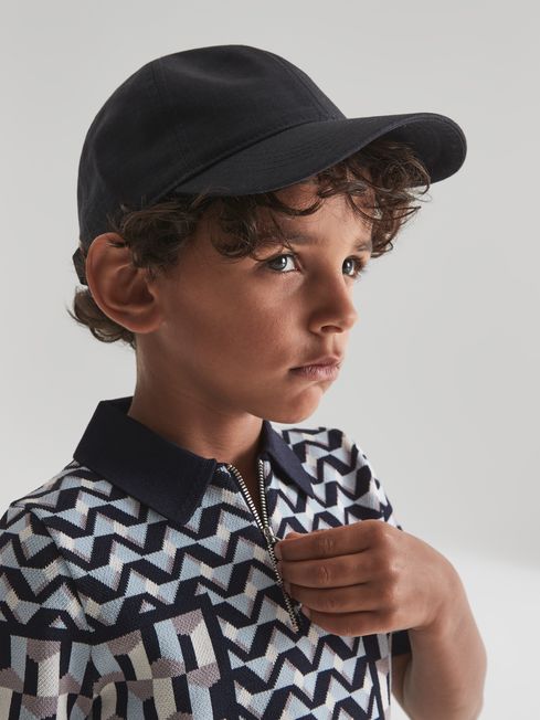 Egon Half Zip Geometric Polo T-Shirt