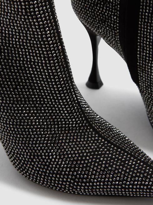 Clement Crystal Point Ankle Boots