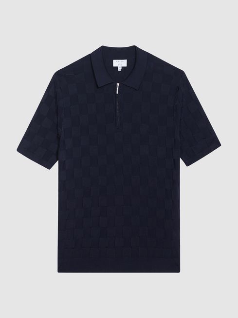 Bali - Che Basket Weave Half Zip Polo T-Shirt