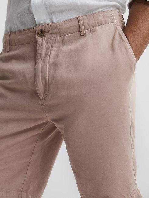 Ezra Cotton-Linen Blend Shorts