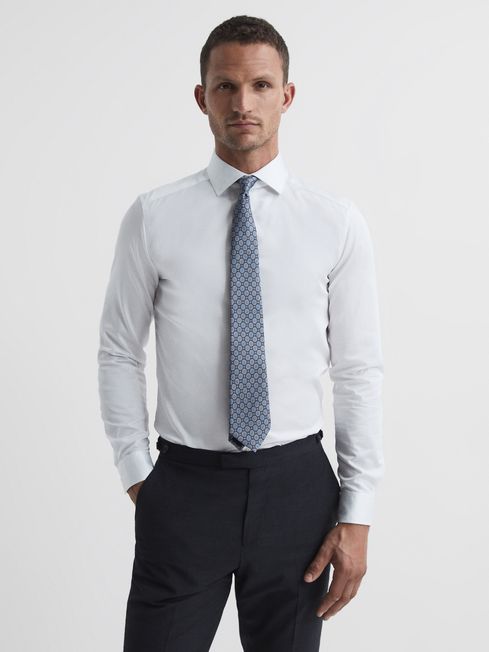 Remote Cotton Satin Slim Fit Shirt