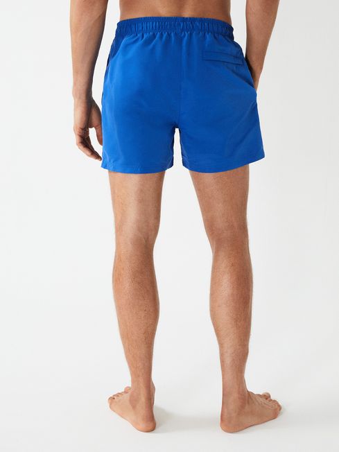 Wave Plain Drawstring Swim Shorts