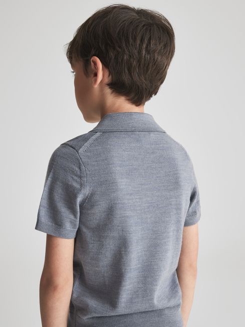 Duchie Merino Wool Open Collar Polo Shirt