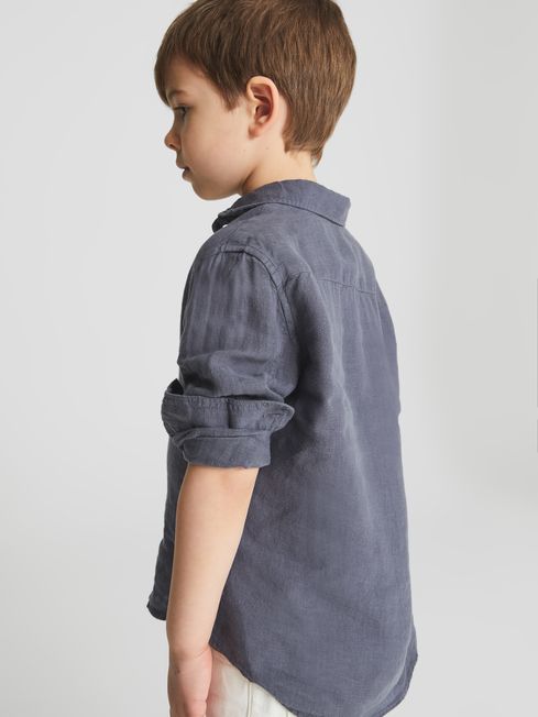 Ruban Long Sleeve Linen Shirt