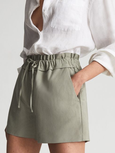 Macey Linen Pull On Shorts