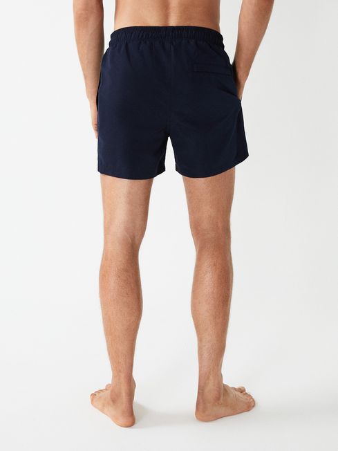 Wave Plain Drawstring Swim Shorts