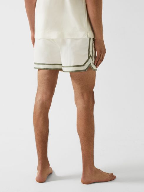 Baller - Che Contrast Stripe Elasticated Waist Swim Shorts