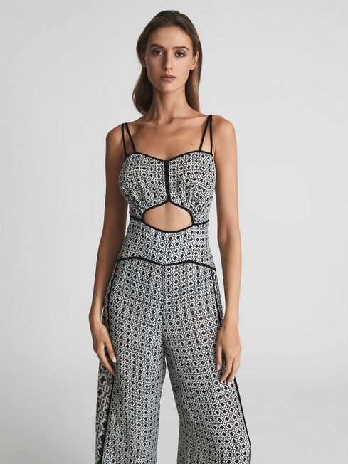Remi Printed Wide Leg Resort Jumpsuit
