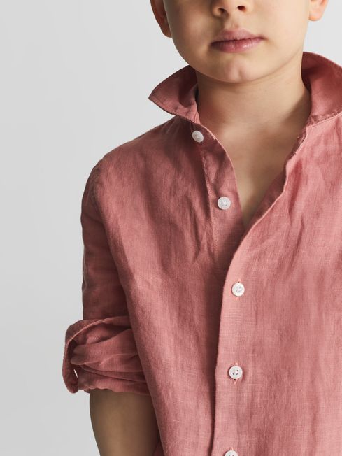Ruban Long Sleeve Linen Shirt