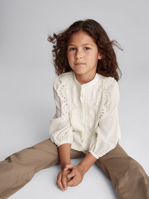 Piper Jr Junior Embroidered Detail Blouse