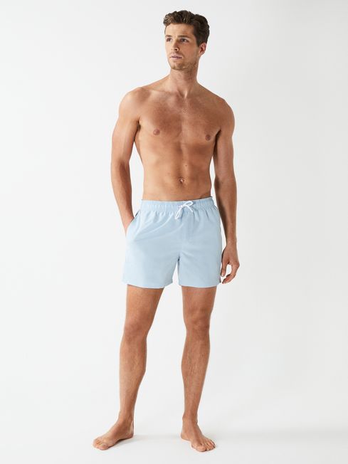 Wave Plain Drawstring Swim Shorts