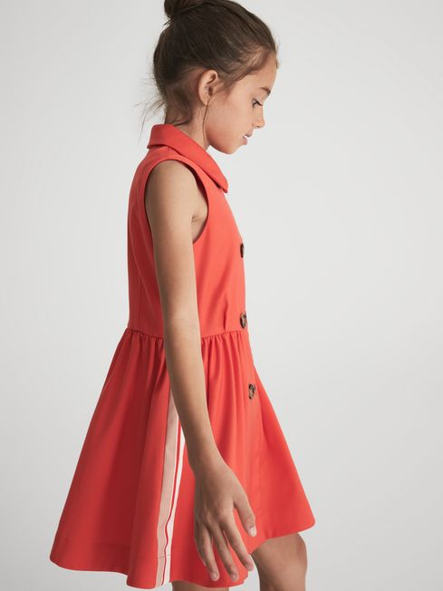 Mona Sleeveless Button Detail Dress