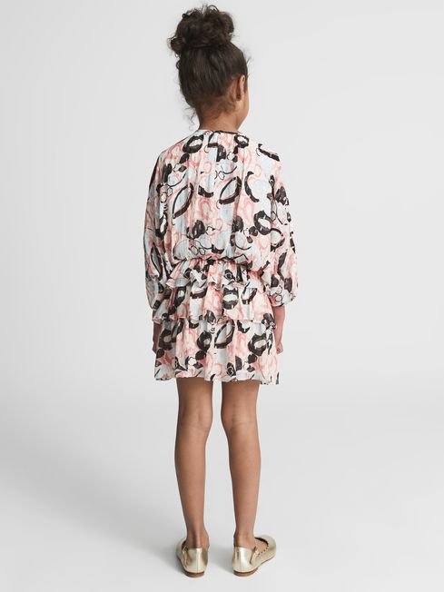 Kayla Printed Ruffle Dress