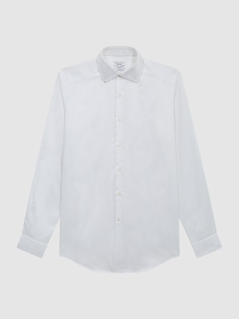Remote Cotton Satin Slim Fit Shirt