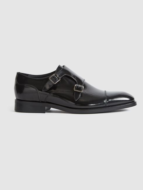Rivington High Shine Leather Monk Strap Shoes