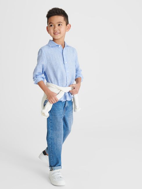 Ruban Junior Long Sleeve Linen Shirt