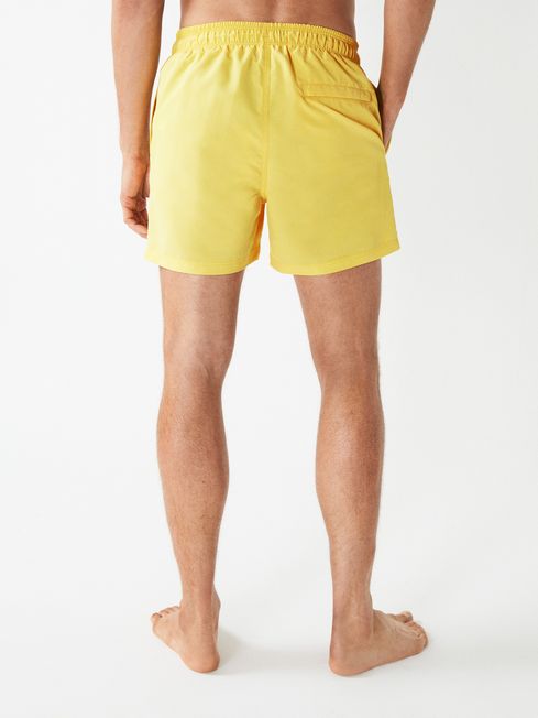 Wave Plain Drawstring Swim Shorts