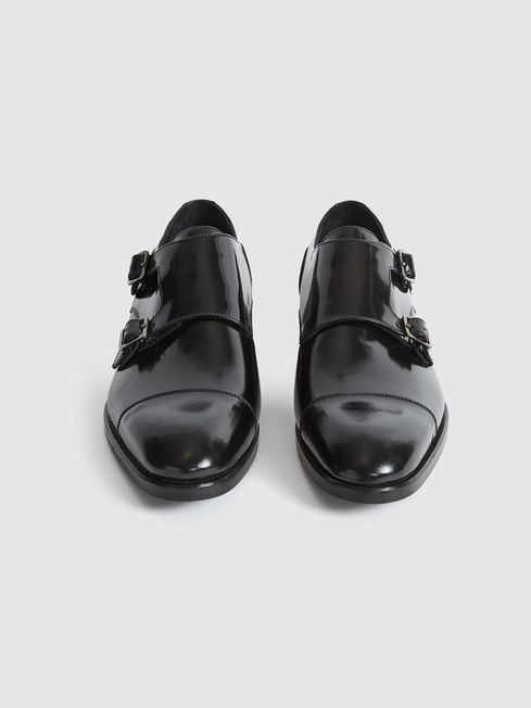 Rivington High Shine Leather Monk Strap Shoes
