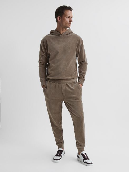 Luis Velour Cord Hooded SweatShirt