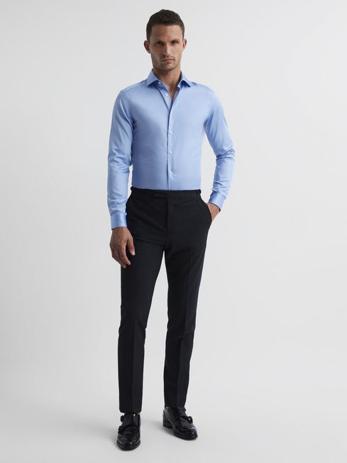 Remote Cotton Satin Slim Fit Shirt