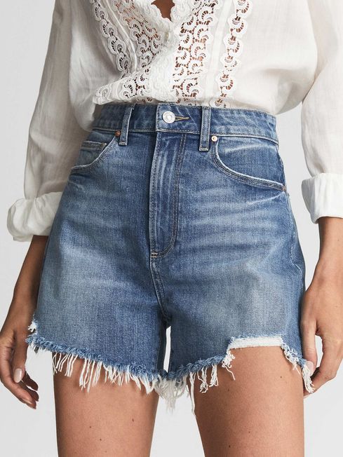 Dani Paige Raw Hem Denim Shorts
